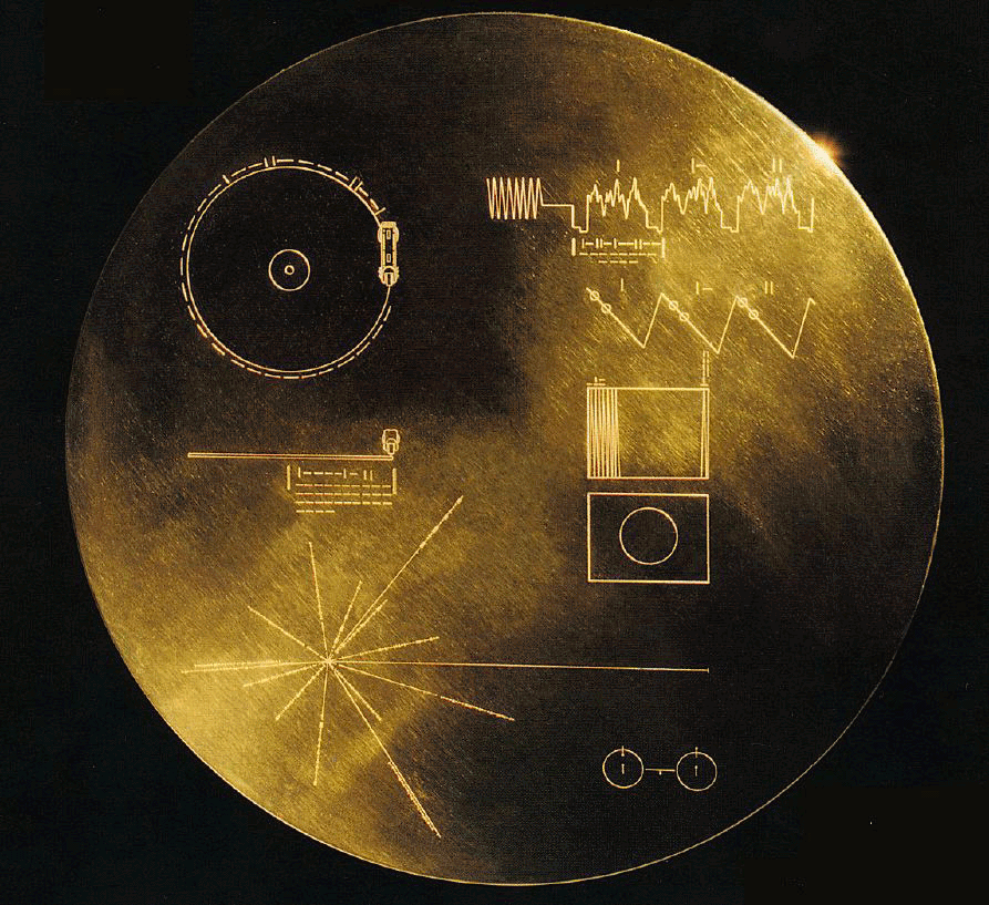 Image of the golden records. Credit: NASA