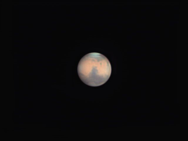 Mars through 8inch Schmidt-Cassegrain Telescope, by Jimmy E.