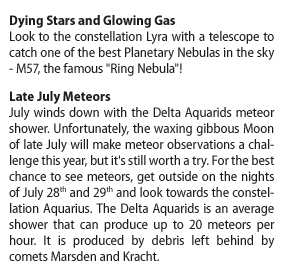 Dying Stars and Glowing Gas - Late July Meteors