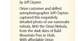 Featured Image - Orion Nebula by Jeff Clayton - See Full Image