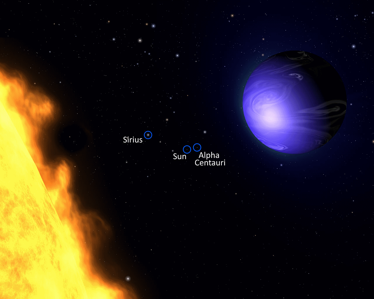 Illustration: Location of HD 189733b. Credit: NASA, ESA, and G. Bacon (STScI)