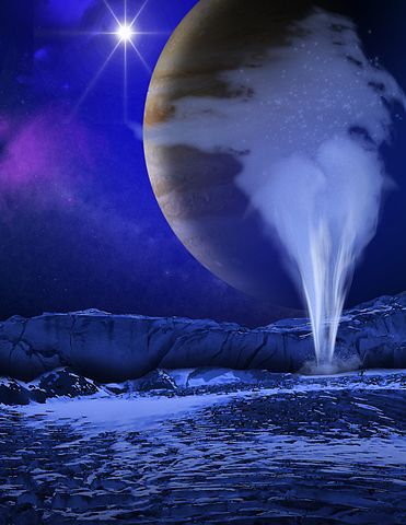 Artist's Concept of Europa Water Vapor Plume