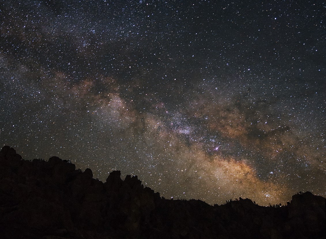 Milky Way over Pinnacles National Park, Paicines CA. Credit: Steve Peters of Orion.